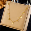 Wholesale Ladies Stainless Steel Heartshaped Pendant Necklace With Electroplating Process And Vintage Design