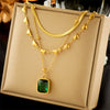 Wholesale Ladies Stainless Steel Heartshaped Pendant Necklace With Electroplating Process And Vintage Design