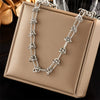 Wholesale Ladies Stainless Steel Heartshaped Pendant Necklace With Electroplating Process And Vintage Design