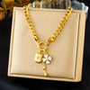Wholesale Ladies Stainless Steel Heartshaped Pendant Necklace With Electroplating Process And Vintage Design