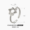 Wholesale Ladies Stainless Steel Hollow Fivepointed Star Ring Hiphop Allmatch Electroplated