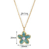 Wholesale Ladies Stainless Steel Oil Drop Flower Pendant Necklace With Electroplating