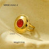 Wholesale Ladies Stainless Steel Open Ring With Geometric Pattern In Light Luxury Style And Electroplating Treatment