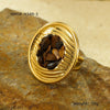 Wholesale Ladies Stainless Steel Open Ring With Geometric Pattern In Light Luxury Style And Electroplating Treatment