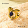 Wholesale Ladies Stainless Steel Open Ring With Geometric Pattern In Light Luxury Style And Electroplating Treatment