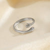 Wholesale Ladies Stainless Steel Simple Style Hand Rings With Electroplating Design