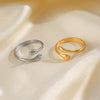 Wholesale Ladies Stainless Steel Simple Style Hand Rings With Electroplating Design