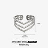 Wholesale Ladies Stainless Steel Vshaped Ring With Electroplating Personality Hip Hop Style Letters Numbers Text Pattern