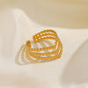 Wholesale Ladies Stainless Steel Vshaped Ring With Electroplating Personality Hip Hop Style Letters Numbers Text Pattern