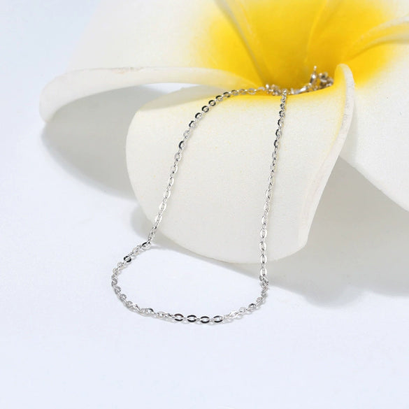 Wholesale Ladies Sterling Silver 925 Geometric Pendant Necklace With Flash O Chain And Electroplating