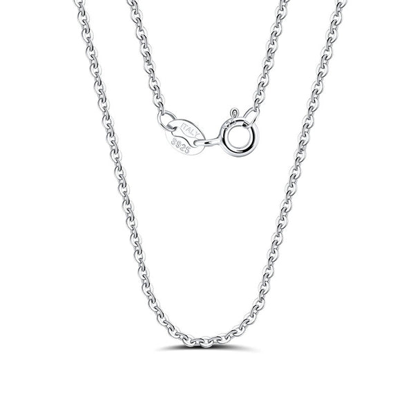 Wholesale Ladies Sterling Silver 925 Geometric Pendant Necklace With Flash O Chain And Electroplating