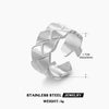 Wholesale Ladies Titanium Steel Geometric Opening Adjustable Ring 18K Gold Plated