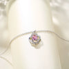Wholesale Ladies Titanium Steel Ochain Inlaid Artificial Zircon Fourleaf Clover Light Luxury Necklace