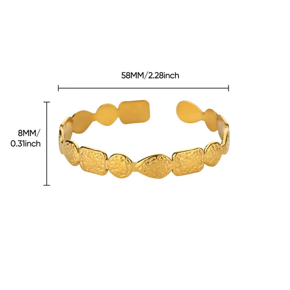 Wholesale Ladies Titanium Steel Opening Starfish Bracelet With Marine Element Texture And Electroplating Processing