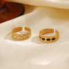 Wholesale Ladies Titanium Steel Ring With Geometric Rhombus Design And Electroplating Treatment 18K Gold Plated