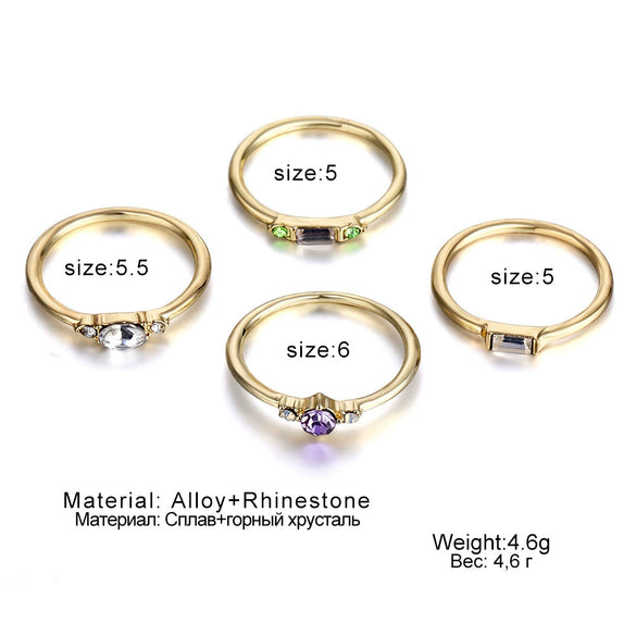 Wholesale Ladies Unisex Alloy Light Luxury Retro Fashion Simple Geometric Diamondembedded Stacked Style Ring Set