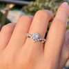 Wholesale Lady Engagement Wedding Ring Copper Inlaid Zircon Geometric Style