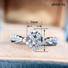 Wholesale Lady Engagement Wedding Ring Copper Inlaid Zircon Geometric Style