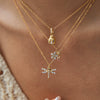 Wholesale Ladybug And Cross Pendant Necklace Electroplated 18K Gold Stainless Steel Fine Jewelry For Women