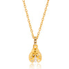 Wholesale Ladybug And Cross Pendant Necklace Electroplated 18K Gold Stainless Steel Fine Jewelry For Women