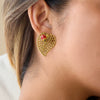 Wholesale Ladybug Insect Shape Electroplated Stainless Steel Earrings For Women Ins Style Jewelry
