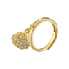 Wholesale Lady's Copper Ring Inlaid With Colored Diamond Featuring Fruit Insect Animal Zodiac Patterns And Zirconia Design