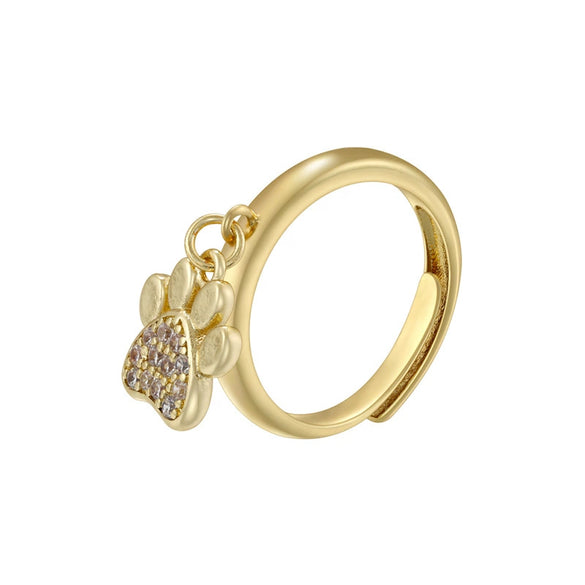 Wholesale Lady's Copper Ring Inlaid With Colored Diamond Featuring Fruit Insect Animal Zodiac Patterns And Zirconia Design