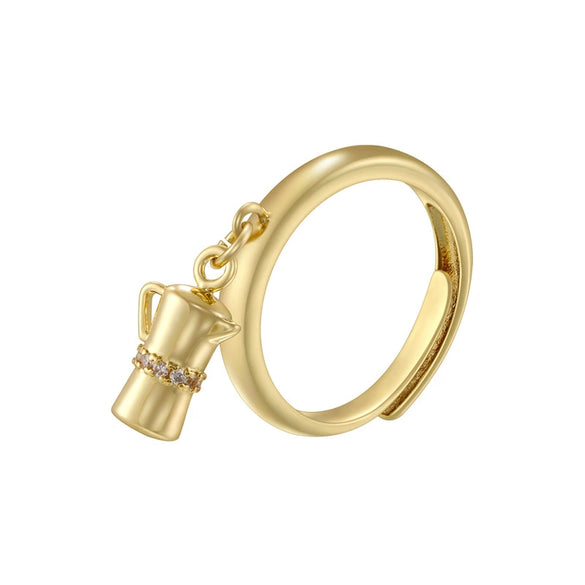 Wholesale Lady's Copper Ring Inlaid With Colored Diamond Featuring Fruit Insect Animal Zodiac Patterns And Zirconia Design