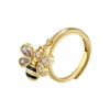 Wholesale Lady's Copper Ring Inlaid With Colored Diamond Featuring Fruit Insect Animal Zodiac Patterns And Zirconia Design