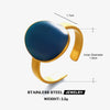 Wholesale Lady's Geometric Oval Oil Drop Open Adjustable Stainless Steel Ring With Electroplating