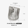 Wholesale Lady's Geometric Stainless Steel Exaggerated Thick Line Hip Hop Opening Adjustable Ring With 18K Gold Plated Electroplating