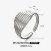 Wholesale Lady's Geometric Stainless Steel Ring With 18K Gold Electroplating