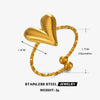 Wholesale Lady's Heartshaped Stainless Steel Ring With Electroplating