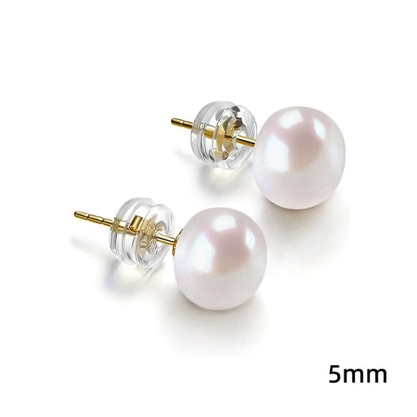 Wholesale Lady's Imitation Pearl Earrings Copper Geometric Electroplated