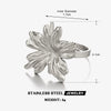 Wholesale Lady's Stainless Steel Geometric And Flower Style Ring With 18K Gold Plated Electroplating