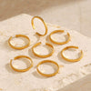 Wholesale Lady's Stainless Steel Geometric Open Ring Retro Hiphop Style 18K Goldplated Vacuum Electroplated