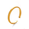 Wholesale Lady's Stainless Steel Geometric Open Ring Retro Hiphop Style 18K Goldplated Vacuum Electroplated