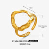 Wholesale Lady's Stainless Steel Geometric Oval Hollow Ring With 18K Gold Plated Electroplating