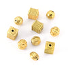 Wholesale Lantern Pumpkin Square Cut Flower Through Hole Stainless Steel Vacuum Plated Electroplated Beads For Diy Jewelry