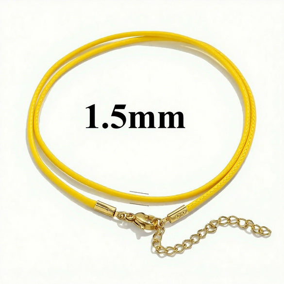 Wholesale Lanyard Necklace Stainless Steel Geometric Handmade Minimalist Wax Rope Leather Rope Pendant