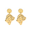Wholesale Lava Colored Geometric Titanium Steel Earrings For Women With 18K Vacuum Plating In Furnace
