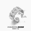 Wholesale Leaf Ring Stainless Steel Ins Style 18K Goldplated Electroplating For Women