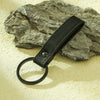 Wholesale Leather And Stainless Steel Hand Knitting Keychain Lanyard Ring With Antifading Metal Ring Original Design