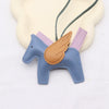 Wholesale Leather Cartoon Small Pegasus Pattern Creative Sturdy Backpack Keychain Pendant