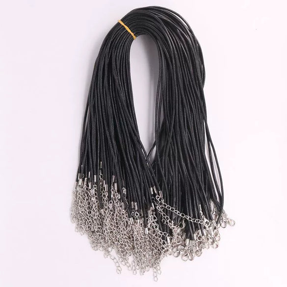 Wholesale Leather Rope Necklace Accessories Lanyard Diy Pendant Rope Handmade Wax Line Necklace Rope