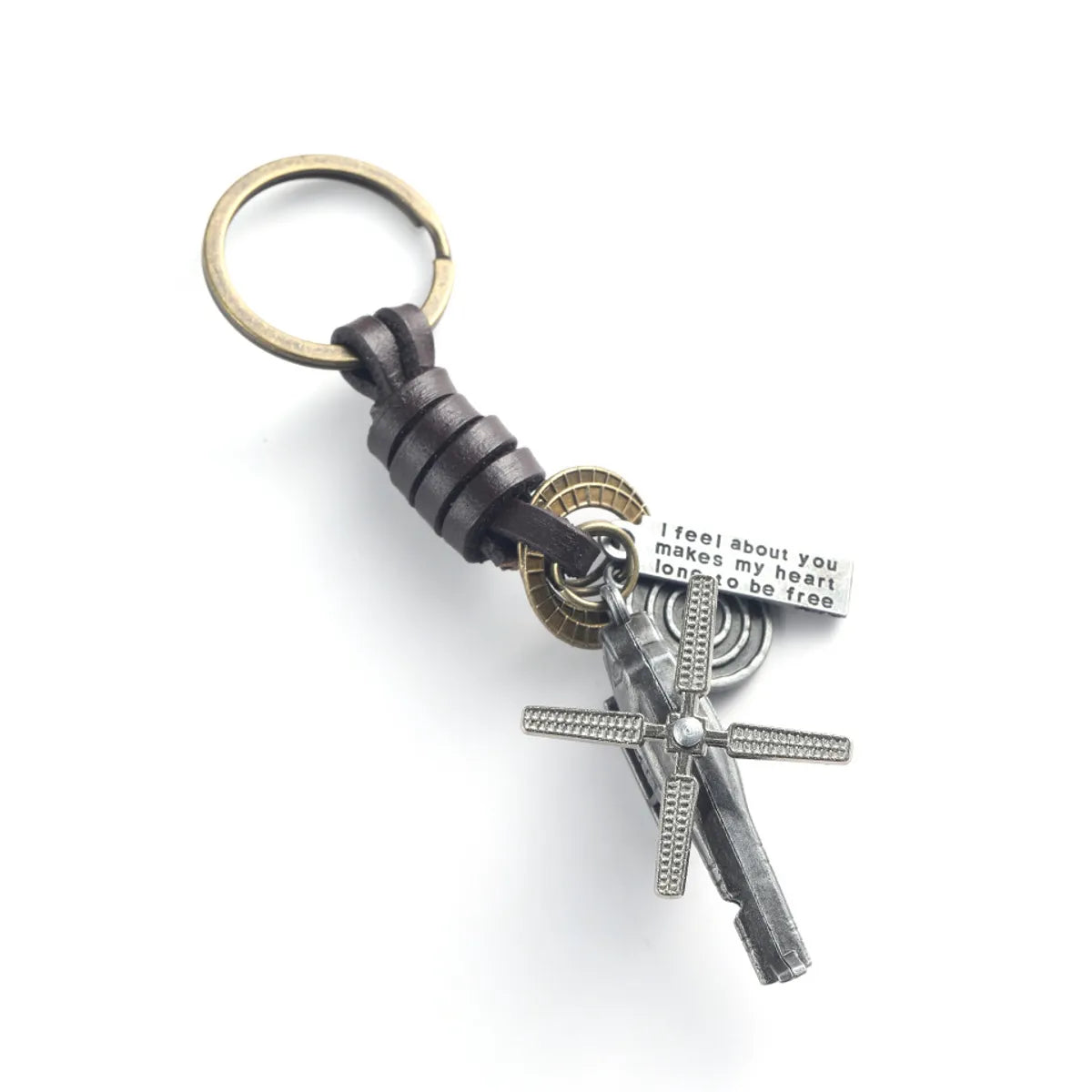 Wholesale Leather Rope Woven Fighter Punk Jewelry Keychain Nihaojewelry