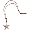 Wholesale Leather Starfish Wooden Bead Animal Zodiac Pendant Handmade Necklace For Women