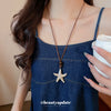 Wholesale Leather Starfish Wooden Bead Animal Zodiac Pendant Handmade Necklace For Women