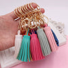 Wholesale Leather Tassel Keychain Pu Leather Bag Pendant Clothing Accessories