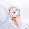 Wholesale Leisure Style Alloy And Imitation Leather Pink Round Quartz Watch With Arrow Piercing Heart Design For Female Students